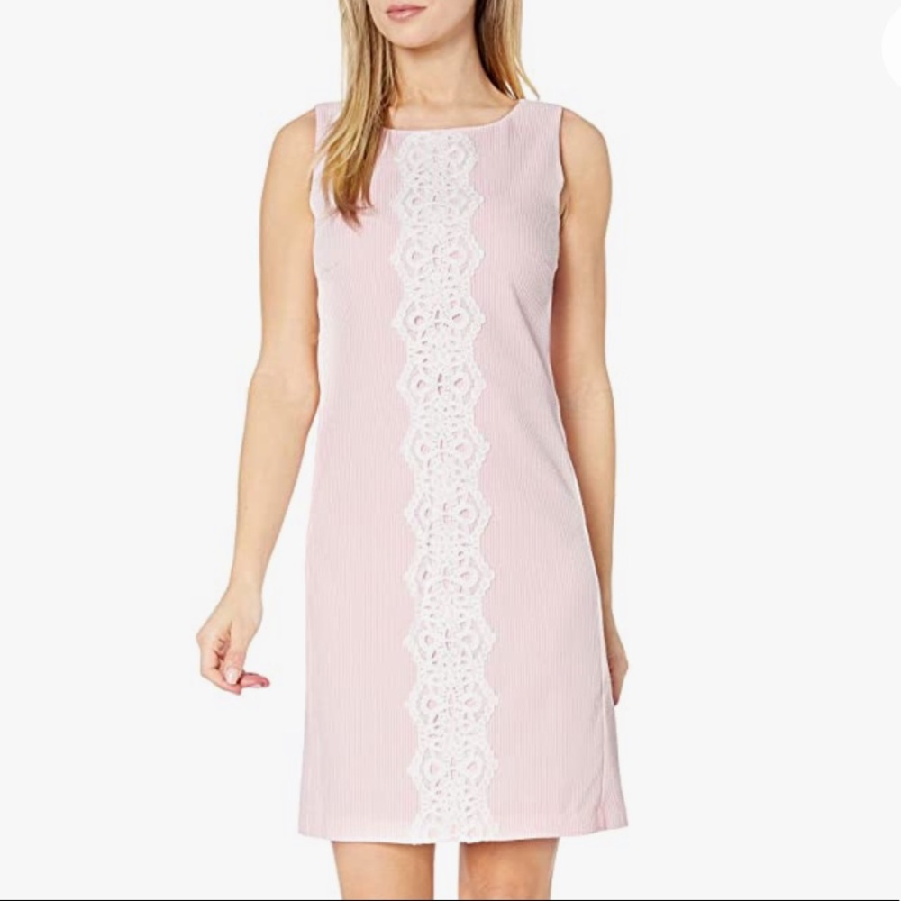 Pink and white Dress